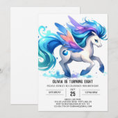 ボヘミアンオンラインホース誕生日 招待状 (正面/裏面)