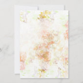 ボヘミアンオータムグリーンフラワーズ結婚式招待状 招待状 (裏面)