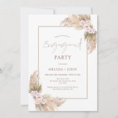 ボヘミアンオーチャードパンパスグラスフローラ婚約 招待状 (正面)