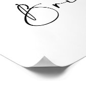 ボヘミアンオーチャードパンパスブライダルシャワーウェルカムサイン ポスター (角)