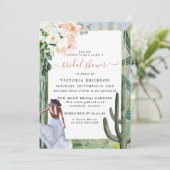 ボヘミアンカクタスデザートフローラブライダルシャワーインヴィタ 招待状 (スタンド正面)