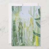 ボヘミアンカクタスデザートフローラブライダルシャワーインヴィタ 招待状 (裏面)