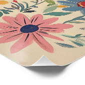 ボヘミアンカスタムフローラプリント ポスター (コーナー)