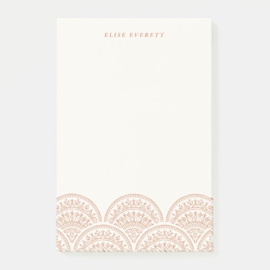 ボヘミアンカスタムホタテの後 – 焼けたシエナ ポストイット (正面)