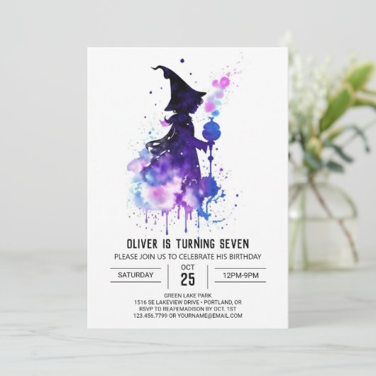 ボヘミアンカスタム誕生日 招待状 (スタンド正面)