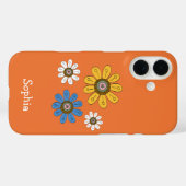 ボヘミアンカラフルフラワー オーダーネーム Case-Mate iPhoneケース (裏面 (横))