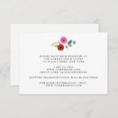 ボヘミアンカラフルフローラ結婚ズ詳細カード 招待状 (正面/裏面)