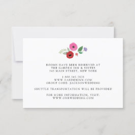 ボヘミアンカラフルフローラ結婚ズ詳細カード 招待状