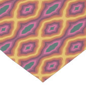 ボヘミアンカラーパレットウェーブラティスパターンアート ショートテーブルランナー (コーナー)