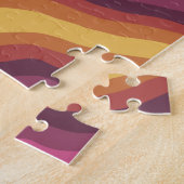 ボヘミアンカラーパレットウェーブラティスパターンアート ジグソーパズル (側面)