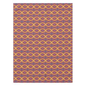 ボヘミアンカラーパレットウェーブラティスパターンアート テーブルクロス (正面)