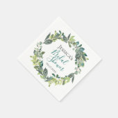 ボヘミアンガーデンフォイルパーソナライズされたリース スタンダードカクテルナプキン
