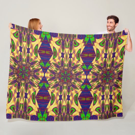 ボヘミアンガーデンフラワーインサマー1フローラ フリースブランケット (インサイチュ)