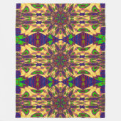 ボヘミアンガーデンフラワーインサマー1フローラ フリースブランケット (正面)