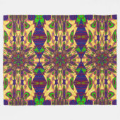 ボヘミアンガーデンフラワーインサマー1フローラ フリースブランケット (正面(横))