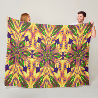 ボヘミアンガーデンフラワーインサマー2フローラ フリースブランケット