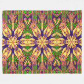 ボヘミアンガーデンフラワーインサマー3フローラ フリースブランケット (正面(横))