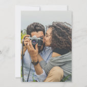 ボヘミアンガーデンブルーボホワイルドフラワーフォトズ結婚ズ 招待状 (裏面)