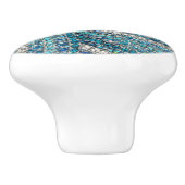 ボヘミアンガーリーシックなシルバーグレーターコイズブルー セラミックノブ (側面)