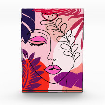 ボヘミアンガールラインアートピンクエステティック