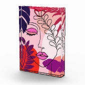 ボヘミアンガールラインアートピンクエステティック フォトブロック (右)