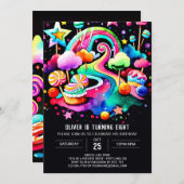 ボヘミアンキャンディランド誕生日 招待状 (正面/裏面)