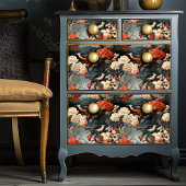 ボヘミアンクラフトティール(緑がかった色)ヴィンテージジョージアンボホーバード 薄葉紙