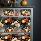 ボヘミアンクラフトティール(緑がかった色)ヴィンテージジョージアンボホーバード 薄葉紙