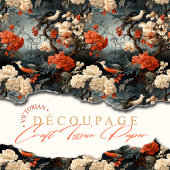 ボヘミアンクラフトティール(緑がかった色)ヴィンテージジョージアンボホーバード 薄葉紙