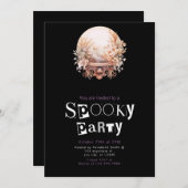 ボヘミアンクリスタルボールウィッチマジックハロウィンパーティー 招待状 (正面/裏面)