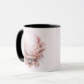 ボヘミアンクリスタルボール花ピンクのハロウィーン マグカップ (正面左)