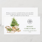 ボヘミアンクリスマスコンポジションコーポレートグリーティング シーズンカード (正面/裏面)