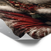 ボヘミアンクリスマスサンタクロースの休日プリント ポスター (角)