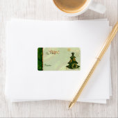 ボヘミアンクリスマスツリーのギフトまたは名前タグ ラベル (インサイチュ)