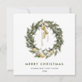 ボヘミアンクリスマスリース企業の挨拶 シーズンカード (正面)