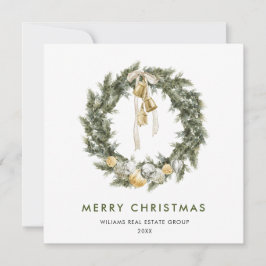 ボヘミアンクリスマスリース企業の挨拶 シーズンカード