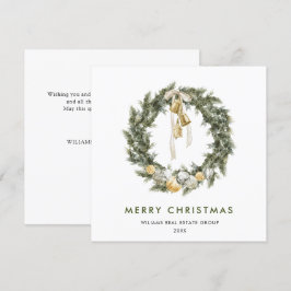 ボヘミアンクリスマスリース企業の挨拶 シーズンカード