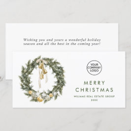 ボヘミアンクリスマスリース企業の挨拶 シーズンカード
