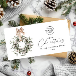 ボヘミアンクリスマスリース企業の挨拶 シーズンカード