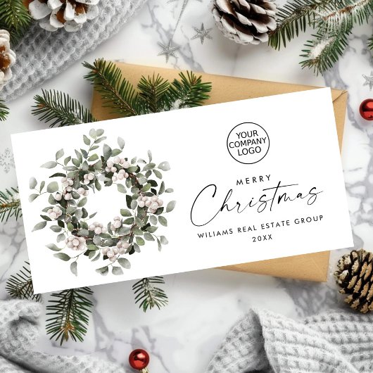 ボヘミアンクリスマスリース企業の挨拶 シーズンカード