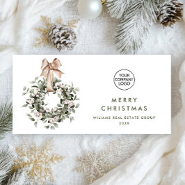 ボヘミアンクリスマスリース企業の挨拶 シーズンカード