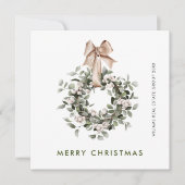 ボヘミアンクリスマスリース企業の挨拶 シーズンカード (正面)