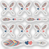 ボヘミアンクロスアロー＆ハーツプランナーシート シール (正面)