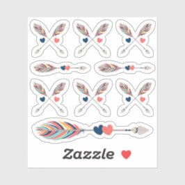 ボヘミアンクロスアロー＆ハーツプランナーシート シール