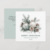 ボヘミアングリーンサージのクリスマスオーナメント企業 シーズンカード (正面/裏面)