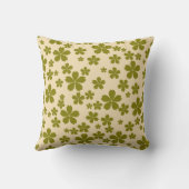 ボヘミアングリーンフローラ熱帯お洒落夏 クッション (裏面)