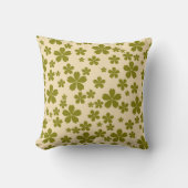 ボヘミアングリーンフローラ熱帯お洒落夏 クッション (正面)