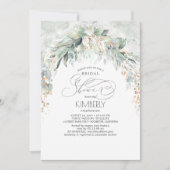 ボヘミアングリーンロマンティックサマーウェディングシャワー 招待状 (正面)