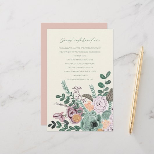 ボヘミアングリーン&赤面フラワーズゲスト情報 (正面/裏面インサイチュ)