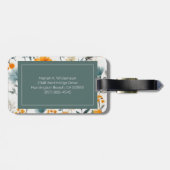 ボヘミアングレーセージ&金ゴールドフローラモノグラム ラゲッジタグ (裏面横)